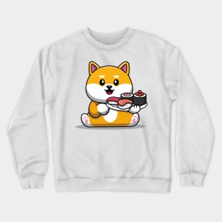 Cute Kawaii Cat with Sushi Crewneck Sweatshirt